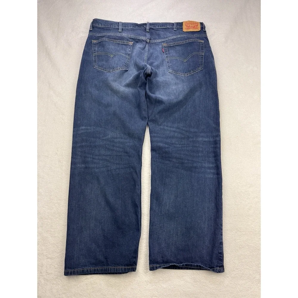 Levis 569 Jeans Men‎ 40x32 Blue Loose Baggy Straight Whisker Distress Denim